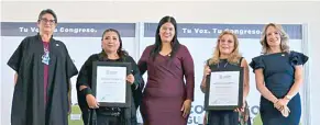 ?? ?? María Adriana Camarena de Obeso, Almicar Cuevas Ramos, María de la Luz Hernández Martínez, Paloma Jiménez Gálvez y Lilia Margarita Rionda Salas.
