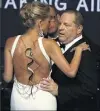  ?? (Photo P. Lapoirie) ?? Harvey Weinstein et Sharon Stone au gala de l’AmfAR. No comment...