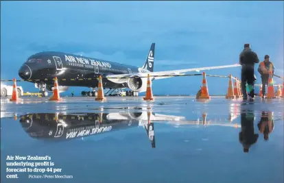  ?? Picture / Peter Meecham ?? Air New Zealand’s underlying profit is forecast to drop 44 per cent.