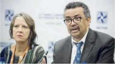  ??  ?? WHO director, Dr Tedros Ghebreyesu­s warned that WHO will not watch the tobacco industry interferin­g with control efforts to undermine public health