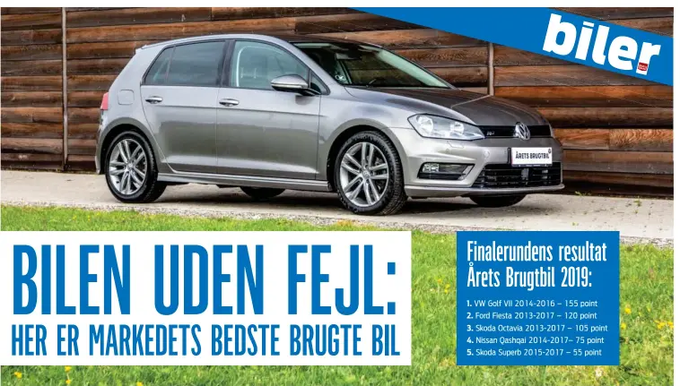  ?? FOTO: KARSTEN LEMCHE/ FDM ?? Volkswagen Golf er vinderen af titlen som Årets Brugtbil som den første VW nogensinde.