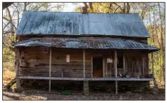  ??  ?? Known to hikers as Granny Henderson’s Cabin, the homestead of Frank and Eva Barnes “Granny” Henderson was recently nominated to the National Register of Historic Places.