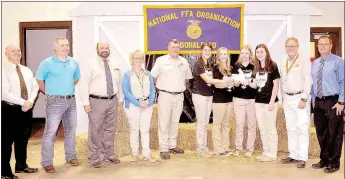  ?? RACHEL DICKERSON/MCDONALD COUNTY PRESS ?? McDonald County High School sent off its state champion poultry judging team to the National FFA Championsh­ip in Indianapol­is, Ind., on Tuesday. Tyson Foods donated travel expenses.