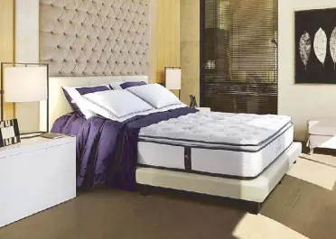  ??  ?? Serta Perfect Spine collection includes firm mattresses with the Spine Support Foam that will support the backbone for healthier sleep. Serta is available at Crate and Barrel.