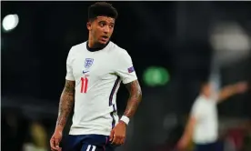  ??  ?? Jadon Sancho has been identified as the Manchester United manager Ole Gunnar Solskjaer’s key target. Photograph: Javier García/BPI/Shuttersto­ck