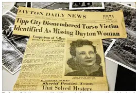  ??  ?? The Dayton Daily News reported that “thousands of people, many with picnic baskets,” watched as crews recovered body parts in waterways near Tipp City in 1964. It took pathologis­ts two months to identify the victim as Daisy Shelton of Dayton.