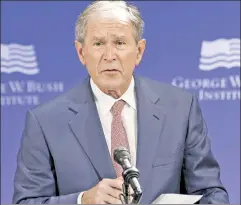  ??  ?? Striking a nerve: George Bush was right to denounce white nationalis­ts this week, but there are good and bad types of nationalis­m.