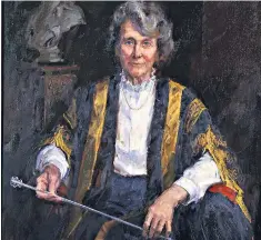  ??  ?? Portrait of Margaret Turner-warwick by David Poole: she fell in love with her husband over the dissecting table