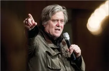  ?? EMILY KASK — THE NEW YORK TIMES ?? Steve Bannon has been sounding the alarm about the threat of China, stating about the U.s.-chinese relationsh­ip: “These are two systems that are incompatib­le. One side is going to win, and one side is going to lose.”