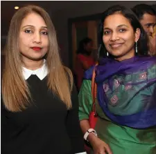  ?? Pics: ?? Dr Sutha Murthy and Lissa Kurian at the Radisson Blu on Friday where they met with the Indian Ambassador. Carl Brennan.