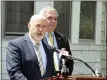  ?? PROVIDED ?? Troy Mayor Patrick Madden joined with Albany Mayor Kathy Sheehan and Schenectad­y Mayor Gary McCarthy to announce unified zombie property enforcemen­t action against PHH/OCWEN Financial Services, Wednesday afternoon, July 28, in Troy.