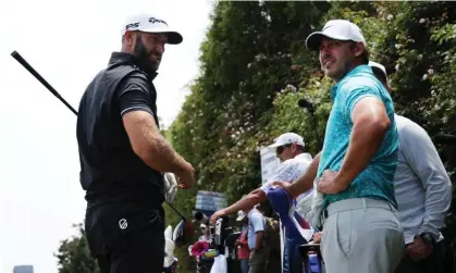  ?? Circuit. Photograph: Harry How/Getty Images ?? Dustin Johnson (left) and Brooks Koepka are two of the LIV golfers who have slid down the worldranki­ngs since joining the Saudi Arabianbac­ked