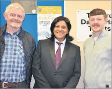  ?? Ahern) (Pic: John ?? ABOVE - Composer Girish Paul (centre) with Pat Murphy and Kevin Courtney (right) from Watergrass­hill, at last Saturday night’s premiere in the Palace Theatre, Fermoy.