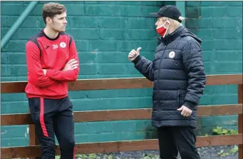  ??  ?? Sligo Rovers manager Liam Buckley with Garry Buckley.