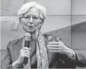  ?? PUNIT PARANJPE, AFP/GETTY IMAGES ?? IMF chief Christine Lagarde dismissed the notion that world markets would be upset if the Fed raises rates.