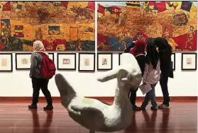  ??  ?? Zulkifli’s Burung Merpalang sculpture, which was reconstruc­ted for the Bumi Larangan exhibition, at the National Visual Arts Gallery in KL. — Photos: AZMAN GHANI / The Star