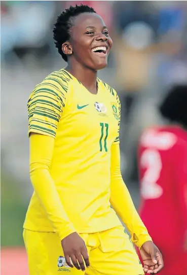  ?? Picture: Gallo Images ?? Banyana Banyana striker Thembi Kgatlana has been in electric form in the African Women’s Nations Cup in Ghana.