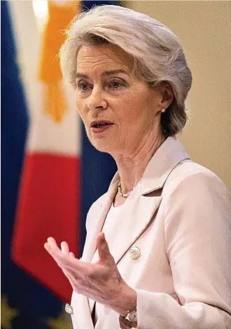  ?? ?? La presidenta de la Comisión Europea, Ursula von der Leyen.