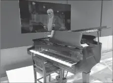  ?? SUBMITTED HOTO BY JOHN NOWLAN ?? Leonard Bernstein’s piano at the Bernstein @ 100 exhibit in Boston.
