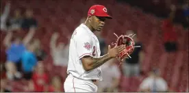  ?? DAVID JABLONSKI / STAFF ?? In a short season, closer Raisel Iglesias needs to start fast and stay consistent or risk having the Reds run out of patience with him. The veteran right-hander can ill afford to resemble his 2019 self.