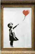  ?? Foto: dpa ?? Hier noch intakt: Banksys „Girl with Balloon“.