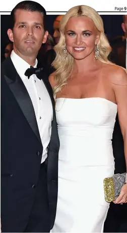  ??  ?? Hoax target: Donald Trump Jnr and his wife Vanessa