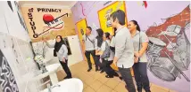  ??  ?? Guardian staff checking on the renovated washroom at Sabah Cheshire Home.