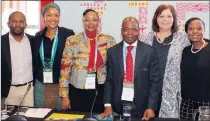  ?? PICTURE: SIBUSISO NDLOVU ?? Three days after President Jacob Zuma announced that Durban had won a five-year bid to host Tourism Indaba, some of the main players held a final press conference yesterday. They were, from left: Sisa Ntshona, the chief executive of SA Tourism;...