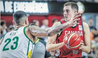  ?? THE CANADIAN PRESS ?? Canada’s men’s basketball ace Kyle Wiltjer has been on the road for his national team.