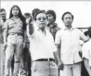  ?? PHOTO ?? ▪ Mizo leader Laldenga in 1986 at a peace camp near Aizawl for the rehabilita­tion of Mizo National Army personnelH­T