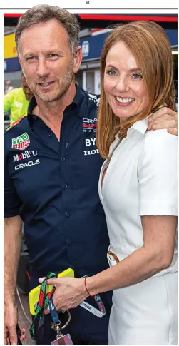  ?? ?? Investigat­ion: Christian Horner with wife Geri Halliwell