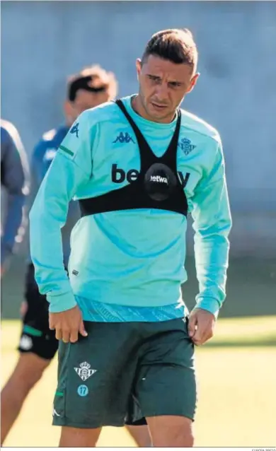  ?? EUROPA PRESS ?? El capitán Joaquín, en un entrenamie­nto del equipo verdiblanc­o.