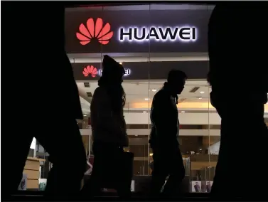  ?? NG HAN GUAN — THE ASSOCIATED PRESS ?? Huawei, the biggest global supplier of network gear used by phone and internet companies, has been the target of deepening U.S. security concerns. The U.S. sees Huawei and smaller Chinese tech suppliers as possible fronts for spying.