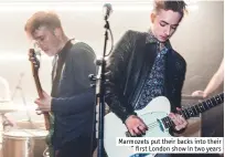  ??  ?? Marmozets put their backs into their
first London show in two years