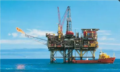  ??  ?? A North Sea oil platform. Photograph: Alamy
