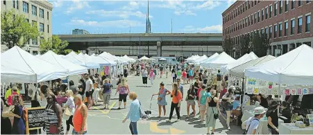  ??  ?? MAY DAYS: The SoWa Open Market, above, is back tomorrow starting at 10 a.m., while Mayfair, top right, will fill Harvard Square tomorrow starting at noon. Lawn on D offers music, food and fun today, with free face-painting, below. And one TV pick is...