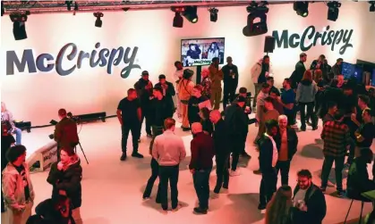  ?? Photograph: James Speakman/UK ?? Guests attend a gaming event sponsored by McDonald's to mark the launch of the new McCrispy burger in Manchester, England, on 12 October 2022.