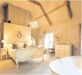  ??  ?? Bathing in luxury: Rock ’n’ roll decadence is to be found at Dunowen House, once owned by Noel Redding, bassist in the Jimi Hendrix Experience