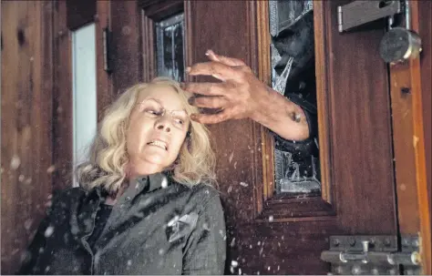  ?? AP PHOTO ?? This image released by Universal Pictures shows Jamie Lee Curtis in a scene from “Halloween.”