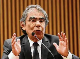  ?? JOSÉ CRUZ/AGÊNCIA BRASIL -10/10/2016 ?? Cargo. Carlos Ayres Britto foi presidente do Supremo Tribunal Federal