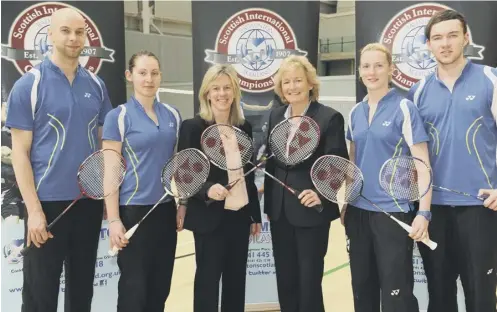  ??  ?? 0 Anne Smillie, third from left, has been bemused by the withdrawal of funds following a successful Olympics for British badminton.