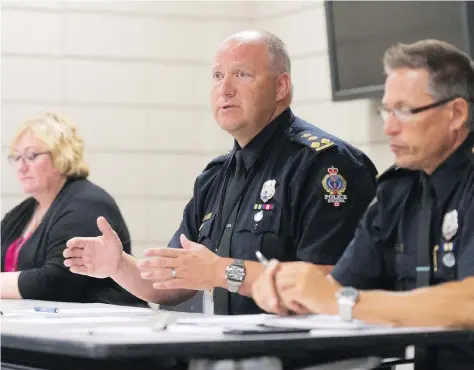  ?? MICHAEL BELL ?? Property crime is “still a real pressure point for us and something that we do a lot of focused work on,” says police Chief Evan Bray.