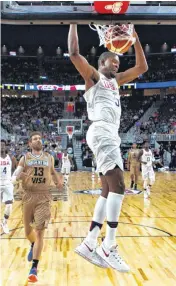  ??  ?? United States guard Kevin Durant was booed at Staples Center in Los Angeles on Sunday night.
