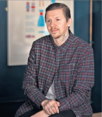  ??  ?? Man of many talents: Stephen Manderson, better known as Professor Green, and with partner Karima Mcadams, below left