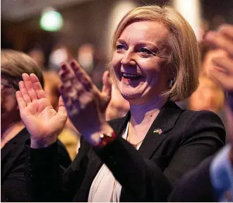  ?? ?? La primera ministra, Liz Truss, ayer en la conferenci­a del partido conservado­r en Birmingham.