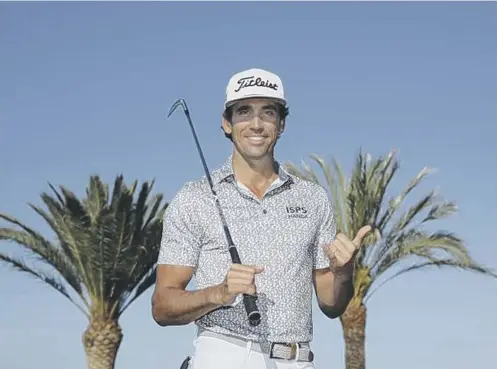  ??  ?? 0 Tournament host Rafa Cabrera Bello poses for a portrait ahead of the Gran Canaria Lopesan Open at Meloneras Golf Club