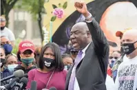  ?? DARRON CUMMINGS/AP ?? Ben Crump, an attorney for the family of Breonna Taylor, calls the decision not to indict any officers in her death part of a “pattern of the blatant disrespect” of Black people.