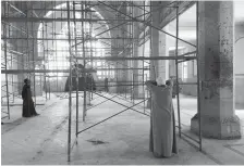  ?? MOLLY HENNESSY-FISKE/LOS ANGELES TIMES/TNS ?? Workers repair St. George Church in Tanta, Egypt, after a Palm Sunday bombing killed 28 people.