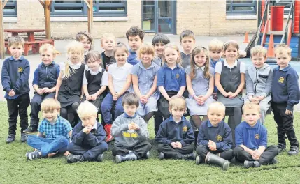  ??  ?? Dressing down These primary one pupils at Breadalban­e will not have to wear their uniform due to the COVID pandemic