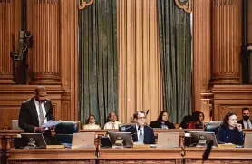  ?? Salgu Wissmath/The Chronicle ?? Adding at-large members to the S.F. Board of Supervisor­s who represent the whole city could give a voice to underrepre­sented groups like Republican­s.